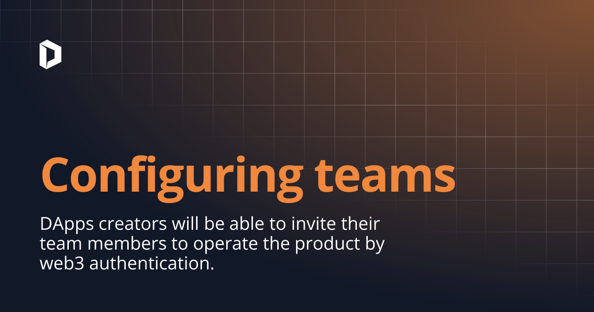 Configuring teams | DeFi Products & Solutions